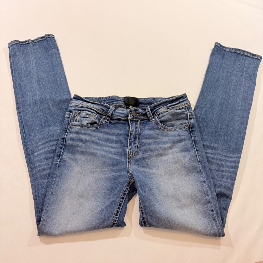 Buckle Black Straight Jeans Womens 27x32 Blue Fit No. 76 Stretch Medium Wash